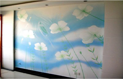 台江画墙绘怎么画好白云的蓬松感？