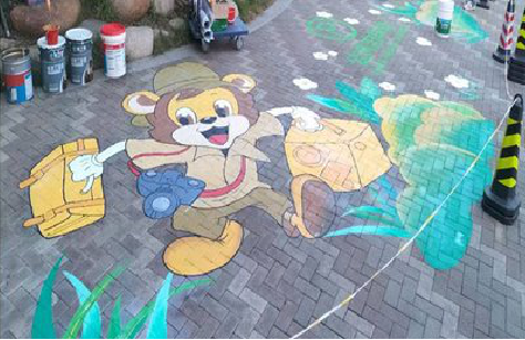 台江夏季画地面彩绘会遇到的问题