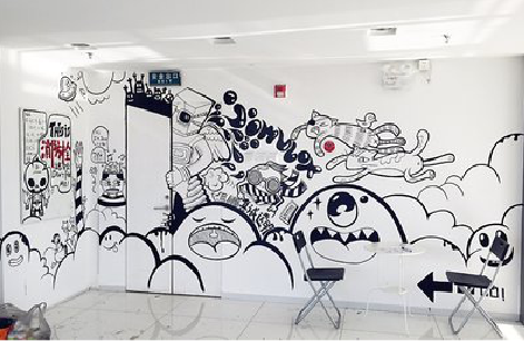 台江手绘墙并非传统涂鸦。